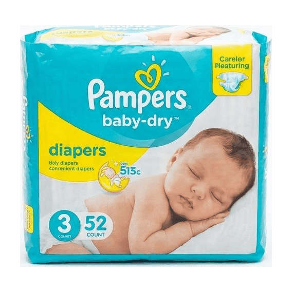 Pampers Baby-Dry Diapers Size 3 - 52 Count