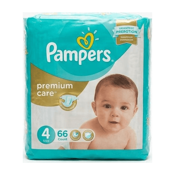 Pampers Premium Care Diapers Size 4 - 66 Count